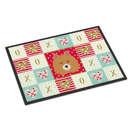 Carolines Treasures 18 x 27 in. Elo Dog Love Indoor or Outdoor Mat CK5196MAT